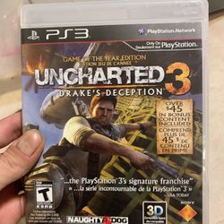 PlayStation 3 Ps3 Game Uncharted 3 Drakes Deception CIB Complete In Box