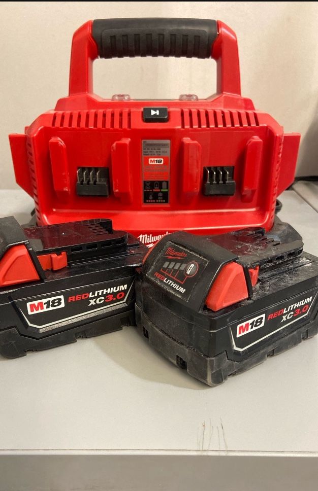 M18 Charger And 2 Batteries 