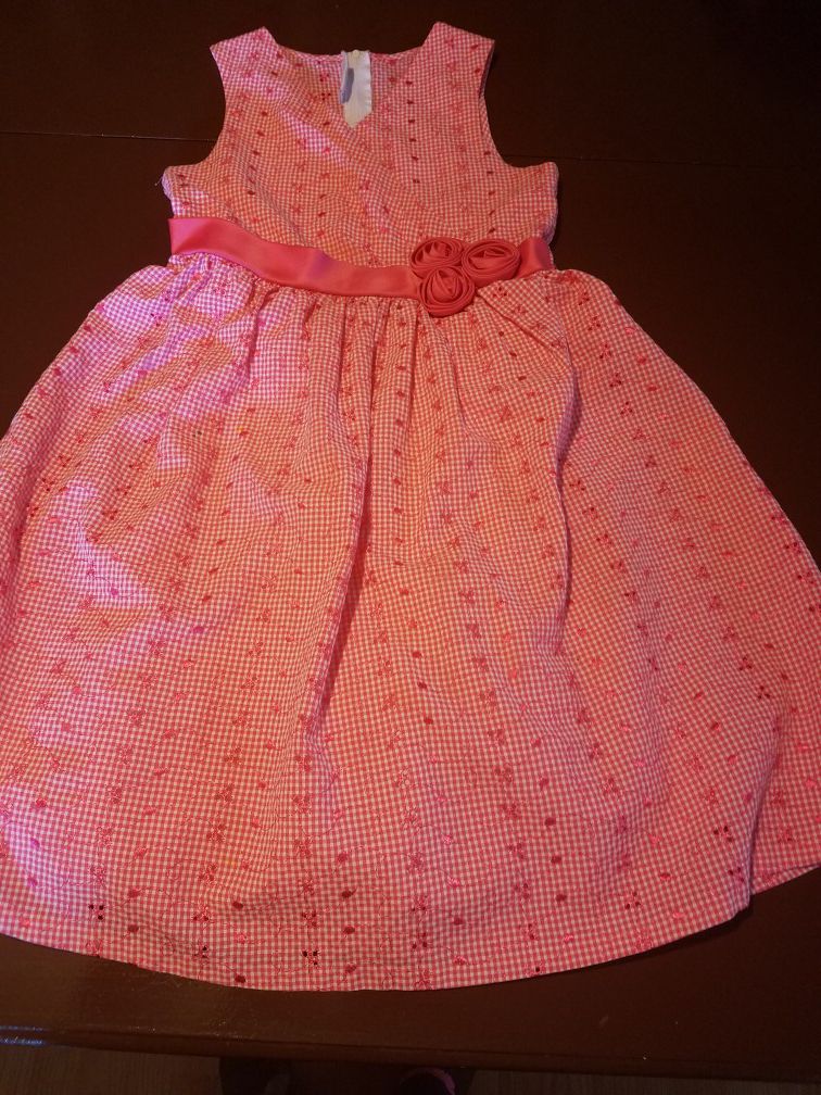 Sz12 little girl pink dress