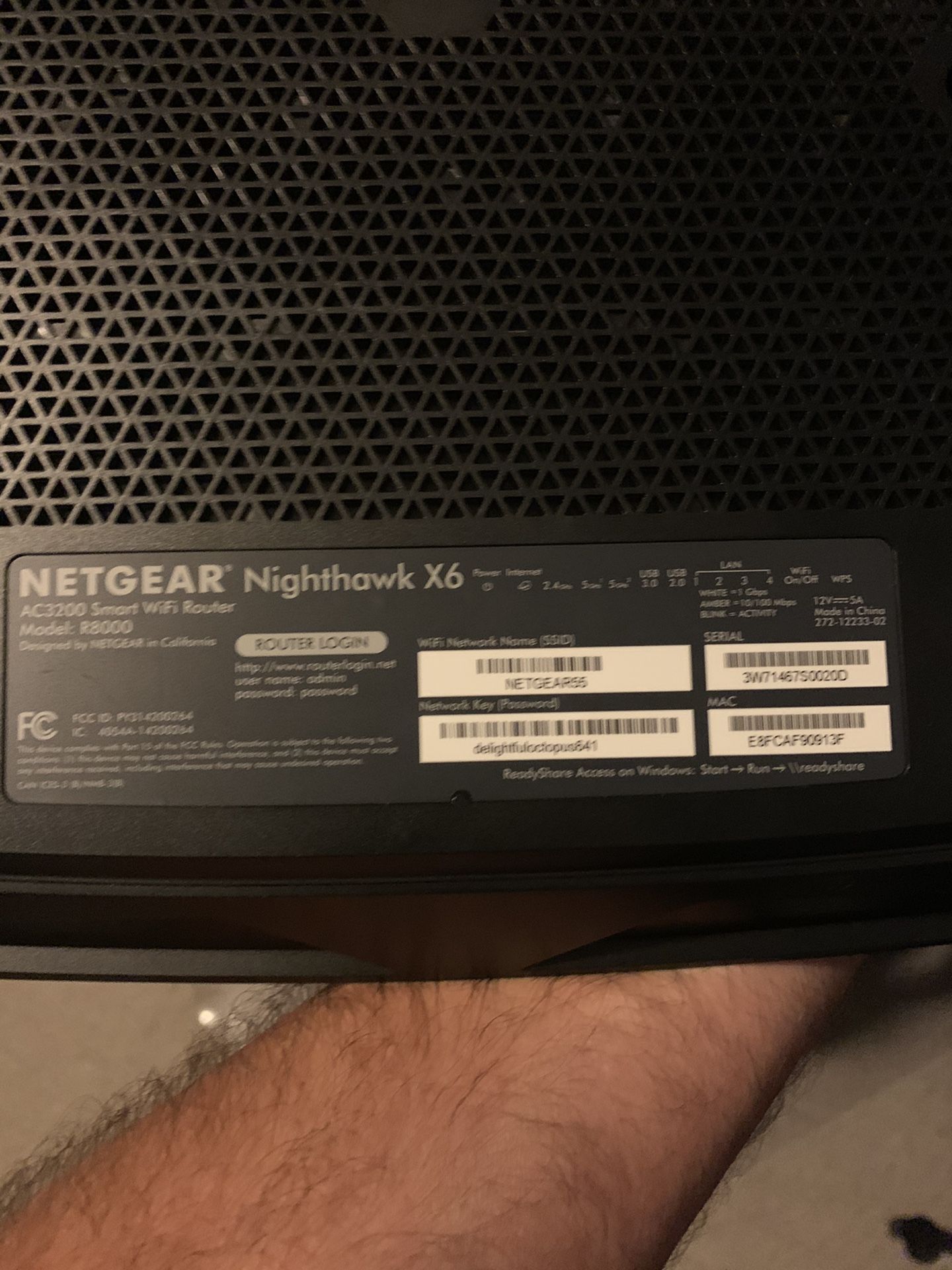 Netgear Nighthawk X6 router & Zoom DOCSIS 3.0 Cable Modem