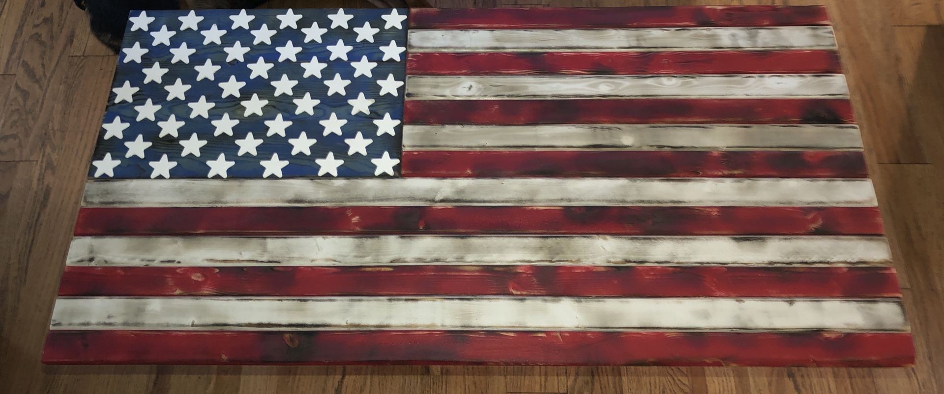 Wooden Distressed American Flag