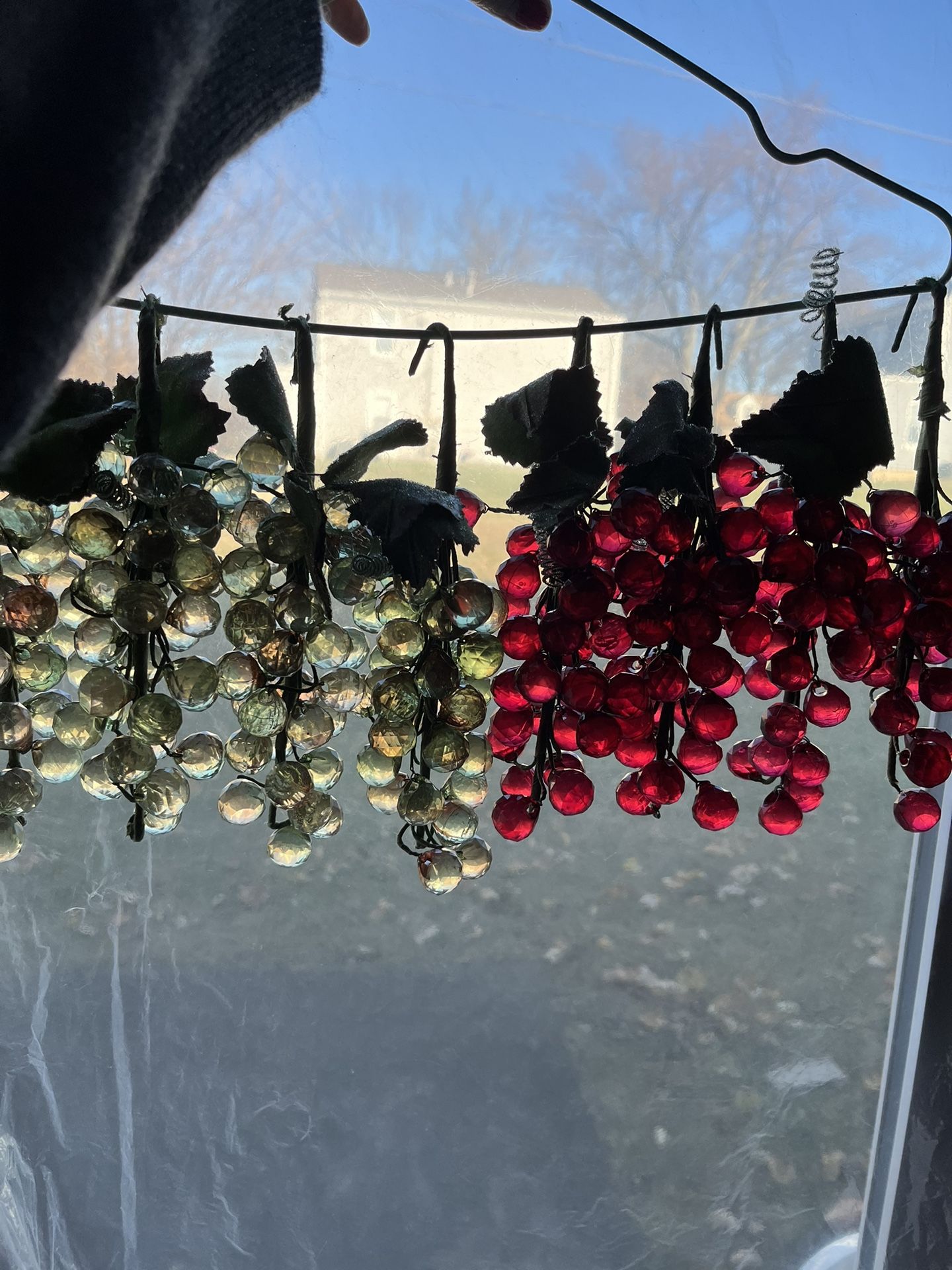 Glass Grape Clusters For Tree Or Table