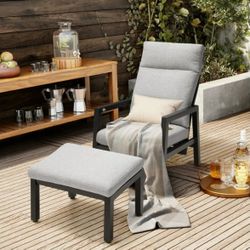 Reclining Lounge Chair W/Ottoman 