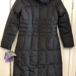 Women Free Country Long Power Zip Down Filled Puffer Coat Jacket Parka Sz M