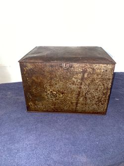1900s heinz tin lock box