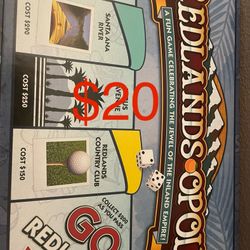 Redlandsopoly Board Game 
