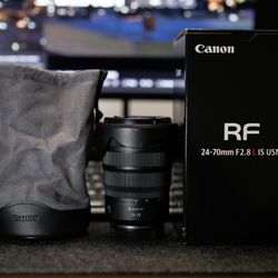 Canon lenses 24-70 rf & 24-105 efw/ adaptor