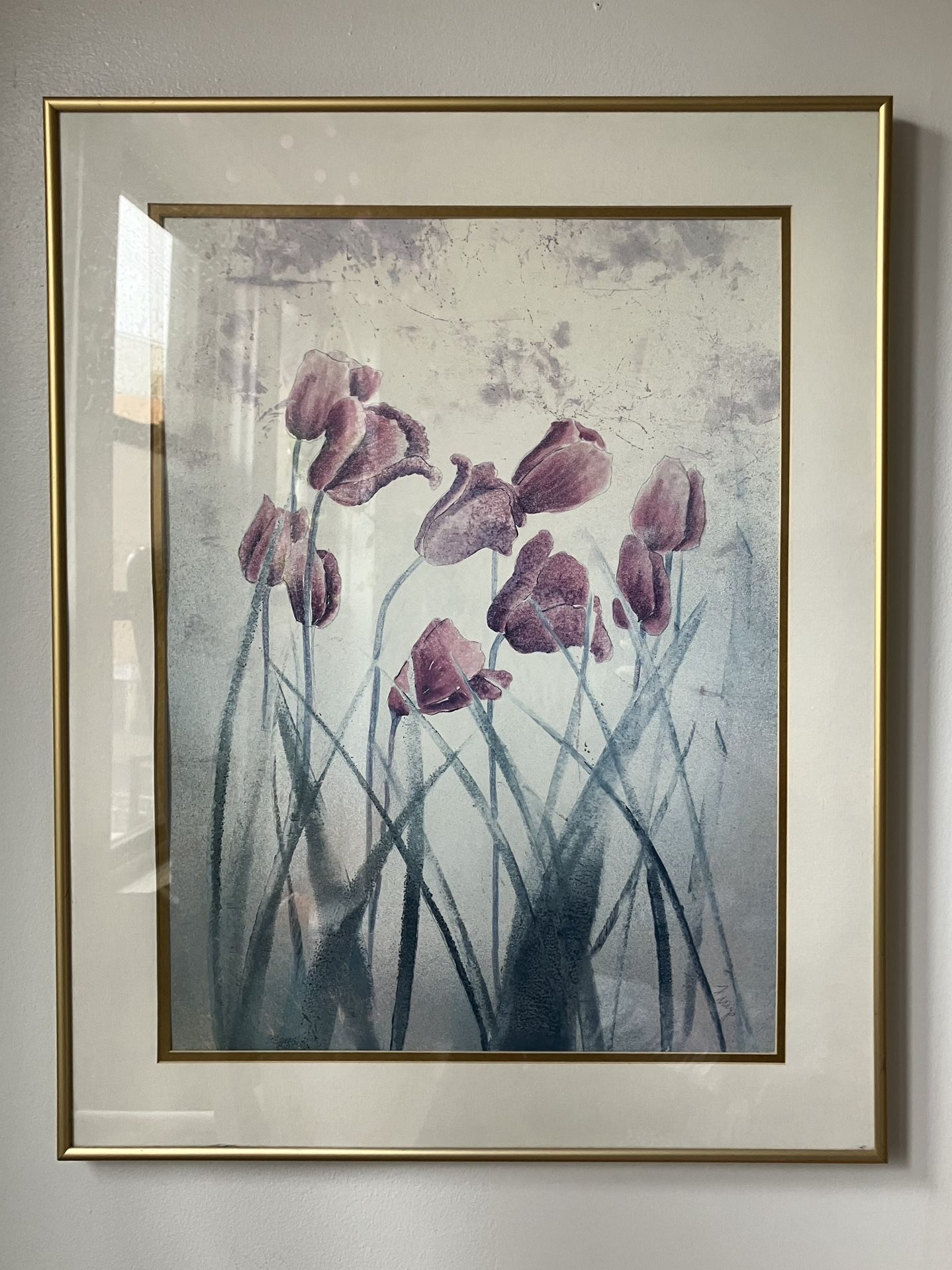 Framed Tulip Painting