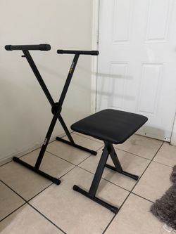Soporte de pianola con su banco - Keyboard Stand and Bench Set