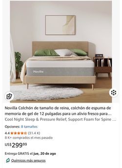 Novilla Queen Gel Memory Foam Mattress 12 Inch