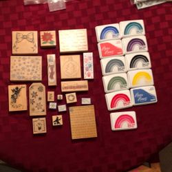 Set of stamps and stamp Pads