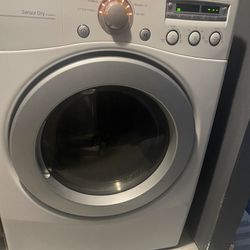 White LG Front Load Gas Dryer