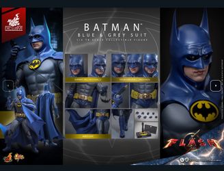 1/6 Hot Toys Batman BLUE & GREY SUIT MMS834 Sideshow Exclusive
