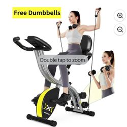 Brand New Pooboo Folding Exercise Bike Indoor Stationary Cycling Bicycle