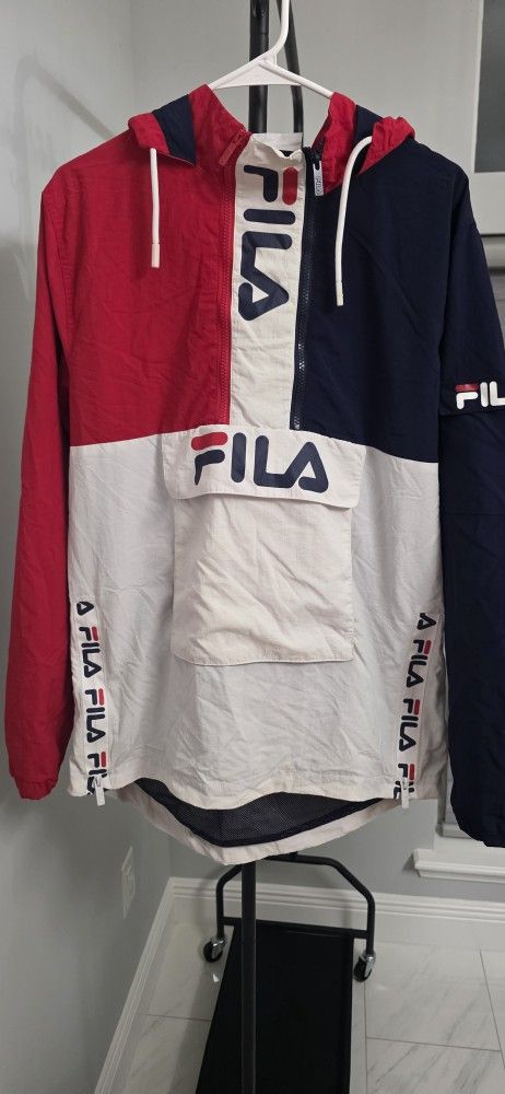 Fila red white & blue windbreaker Sz M