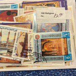 100 STAMPS AROUND  THE WORLD