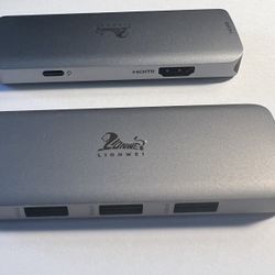 USB C Docking Station Dual Monitor, LIONWEI Laptop USB C Hub, USB C Dock Multiport Adapter with 2 4K HDMI, 3 USB-A/3.0/2.0, 100W Power Delivery, 6-in-