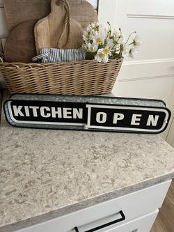 Galvanized kitchen sign $15