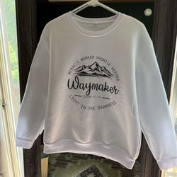 White Waymaker Graphic Sweatshirt