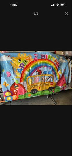 Farm animals banner/backdrop party supplies