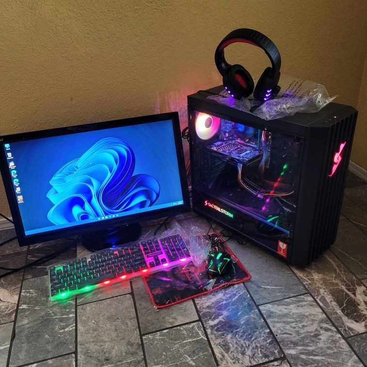 BUNDLE - Complete Set - Gaming PC + Monitor + RGB Accessories