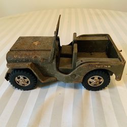 Tonka Toy Vintage Metal WWII Army Millary Jeep
