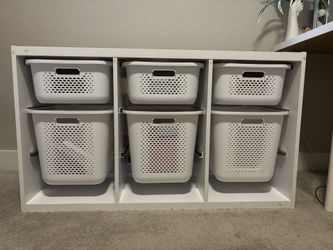 Sliding Bin Cube Organizer - White