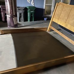 King Size Bed FrameWith Box Springs And Large Mirror