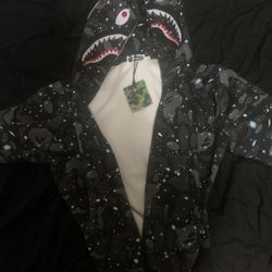 BAPE Space Camo Shark Full Zip Double Hoodie