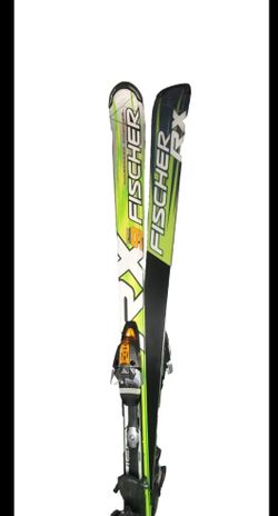 Fischer RX9 Snow Skis 180 cm w/ Fischer Bindings + Ski Poles | SKI BUNDLE | Used