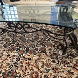  Iron/Glass Coffee Table