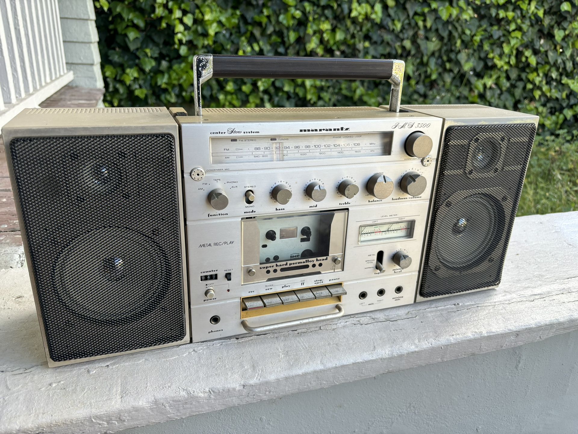 Marantz PMS-3500 Rare Boombox Radio Boom Box Ghetto Blaster Ghettoblaster Cassette Tape Player
