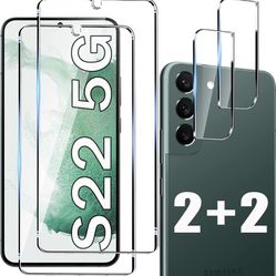 Galaxy S22 Screen Protector, HD Clear Tempered Glass