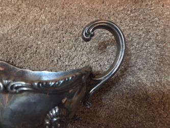 Silver plated gravy bowl