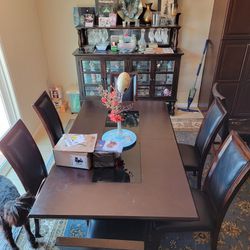 6 Chair Dining Table With Hutch