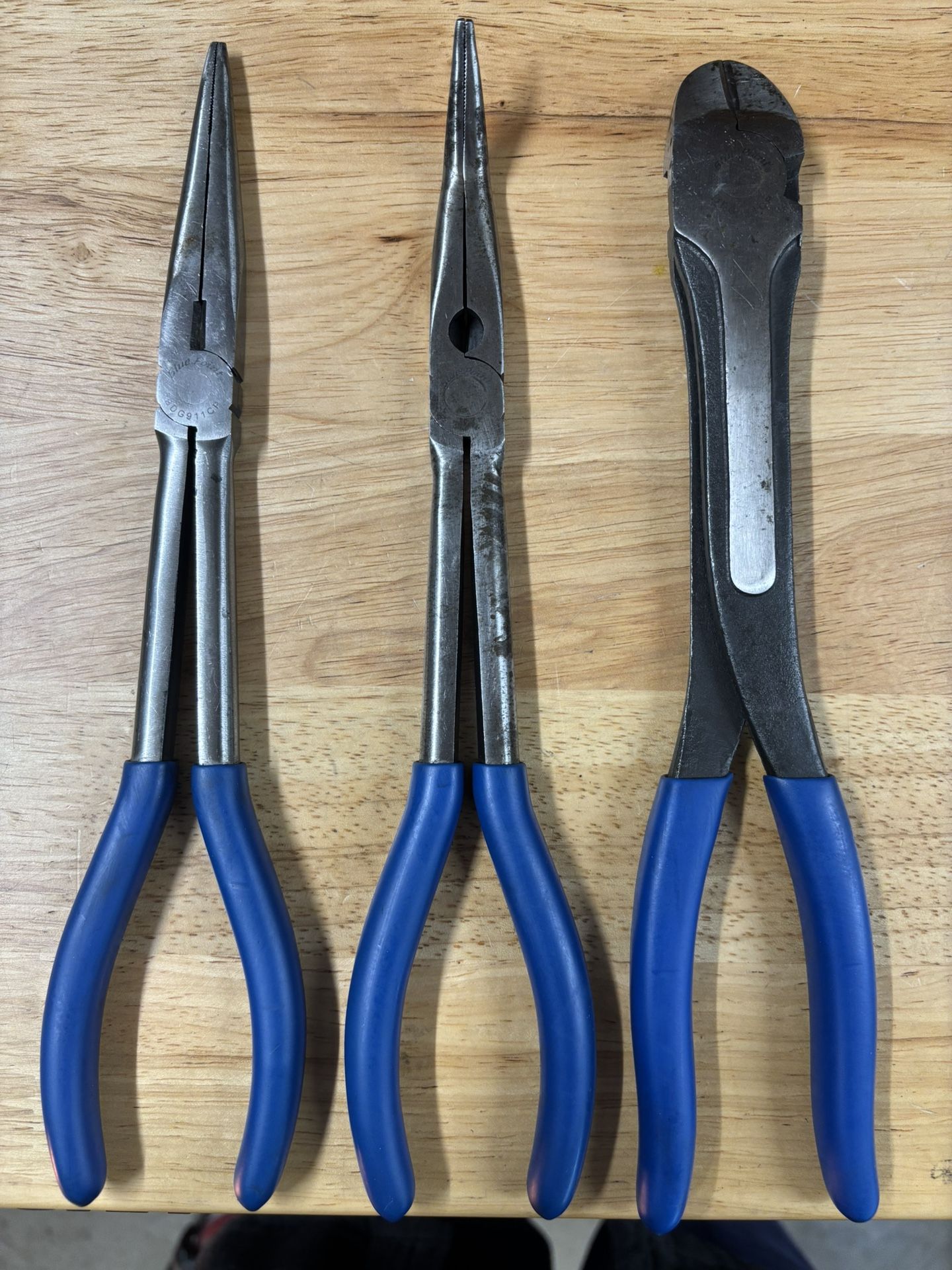 Bluepoint Tools By Snap-on 3pc Long Pliers Set Great Condition BDGPL300LR