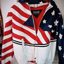 Vilanto Leather Jacket Bars And Stripes 