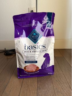 Brand new (sealed/unopened)- Blue Buffalo Basics Senior Dog Food