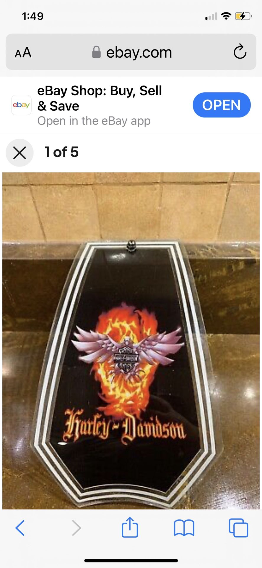 OK LIGHTING TOUCH LAMP REPLACEMENT GLASS PANEL Harley Davidson & Eagle/Flame