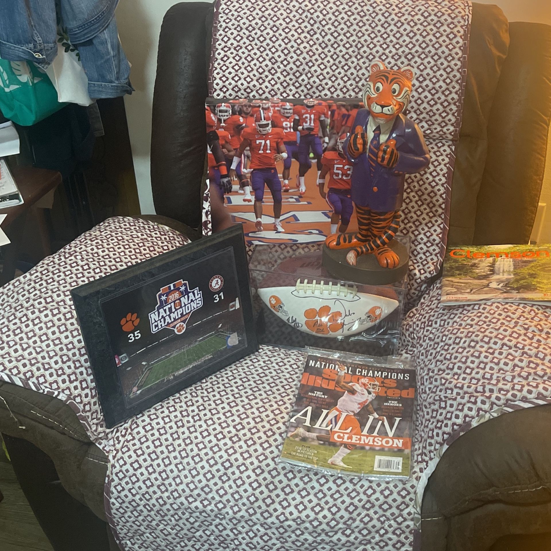Clemson 2015 Signed Football By Coaches And Memorabilia