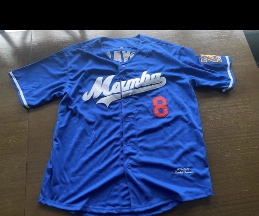 Kobe Bryant LA Lakers Los Angeles Lakers Baseball Jersey NBA Basketball XL Blue