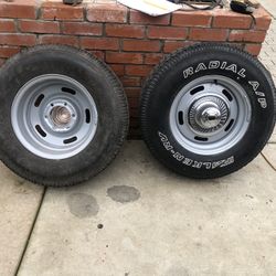 Chevy 6 Lugs Rally Wheels With Tires  For Pickup