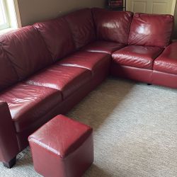 Genuine Leather Sectional. 