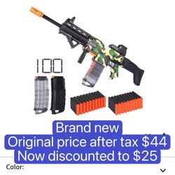 Electric Automatic Toy Gun for Nerf Guns Sniper Soft Bullets [Shoot Faster] Camouflage Burst Bullets for Boys,Toy Foam Blasters & Guns with 100 Nerf S