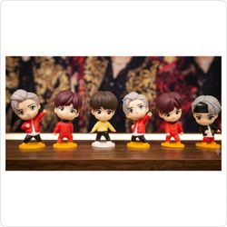 ​Official BTS x McDonald's TinyTAN Collectible Figure Lot (Set of 6 Mini Figures)