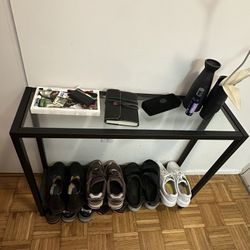Glass Top Console Table (36" W x 30" H x 10" D)