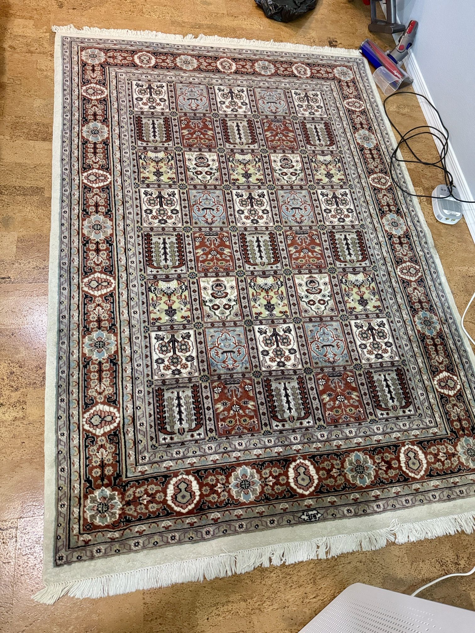 Imported Fine Hand-Knotted Silk Blend Rug – 4.5x6 ft – High Knot Count