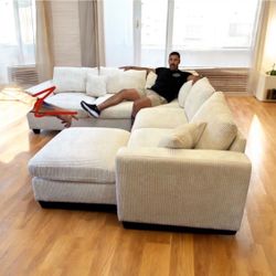 New! Super Comfy ~ Luxurious Soft Touch Sofa Sectional! FREE XL OTTOMAN! 