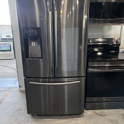 🖤 Samsung 3-Door Black Stainless Refrigerator – Excellent Condition! 🖤