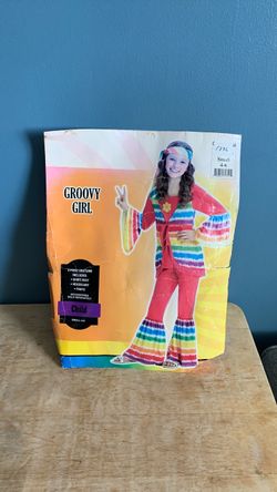HALLOWEEN 60s HIPPIE KIDS SIZE SMALL 4-6 COSTUME
